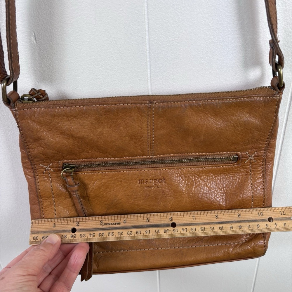 Margot Tan‎ Leather Shoulder Bag Retro Style  - READ - Picture 12 of 13